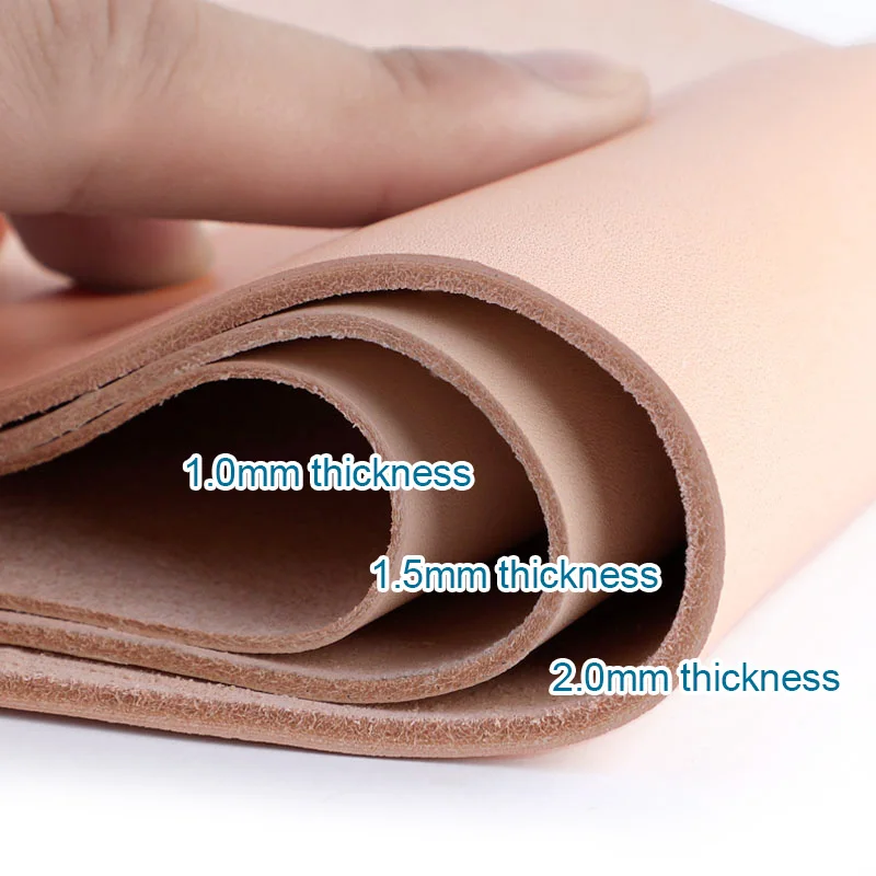 Натуральная кожа растительного дубления настоящая Толстая Коричневая из