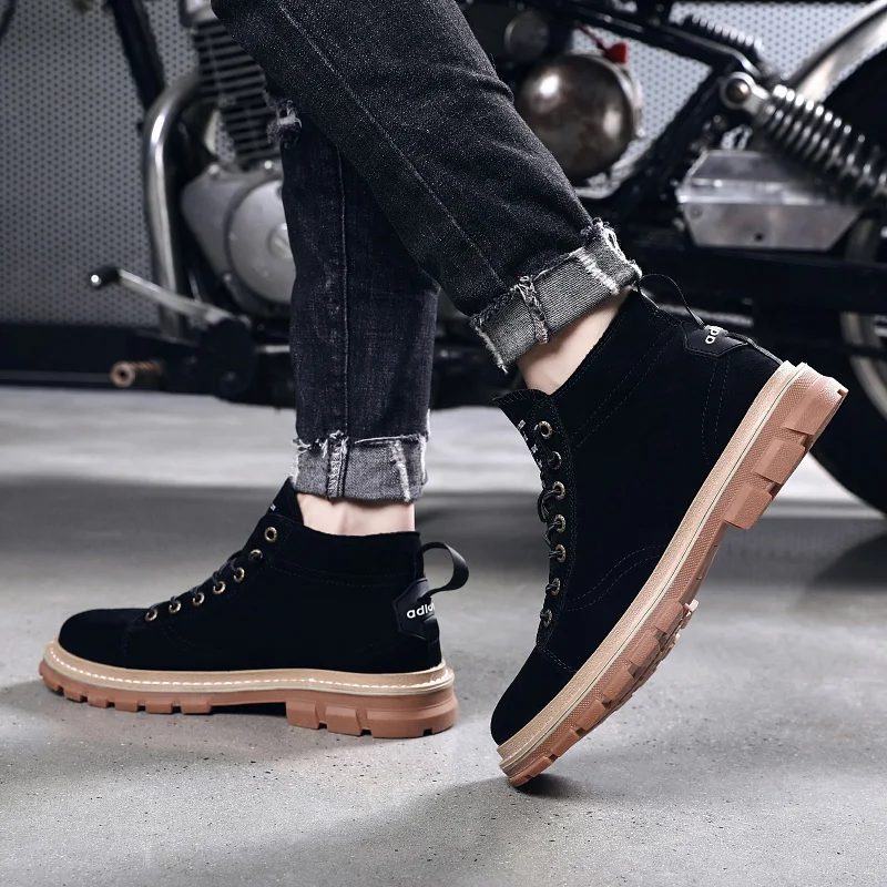 Мужская повседневная обувь роскошные уличные ботинки британский дизайн