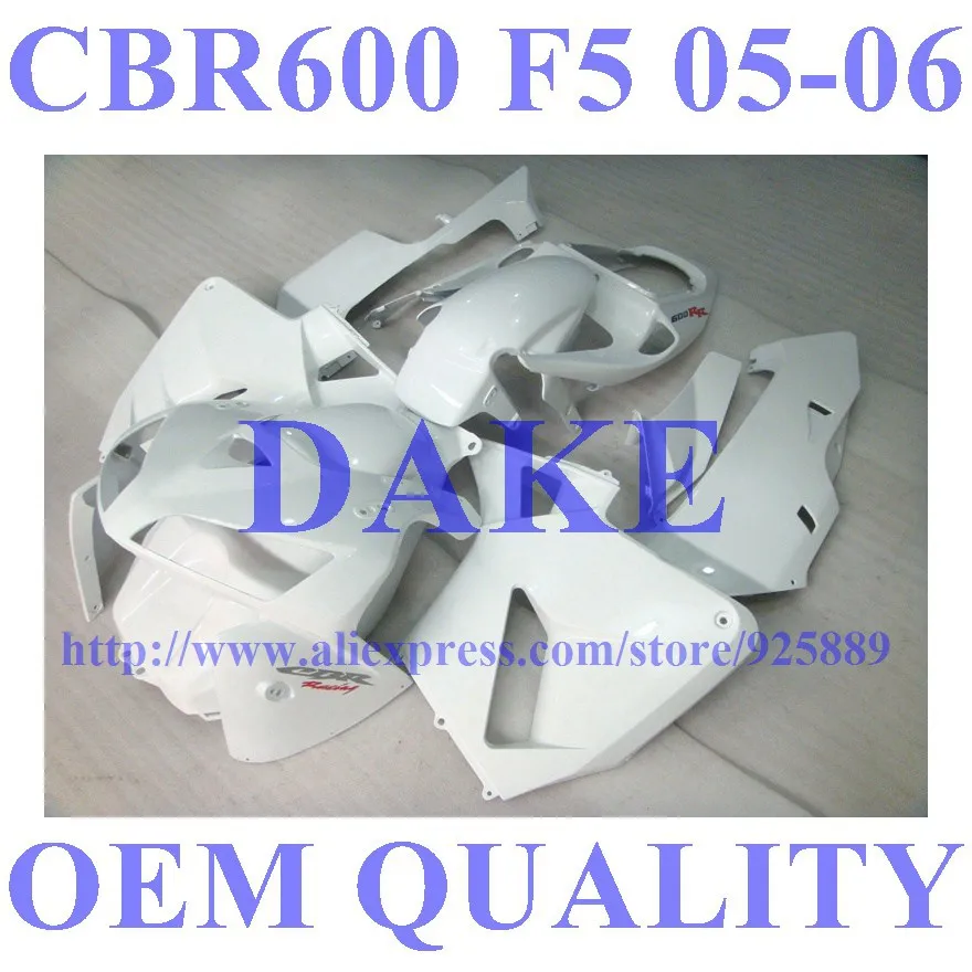 

DAKE + Injcetion mold fairing kit for #1G0YY HONDA CBR600RR 05 06 F5 White CBR600 RR 2005 2006 ABS fairing parts + TANK