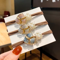 women rubber hair bands ponytail elastic band children headdress pearl ornaments for girls hair accessories 2021 fashion korea