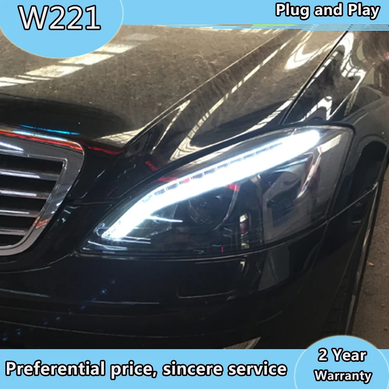 Передняя фара для фар W221 2006 2009 S300 S400 светодиодный ная Автомобильная DRL Hid