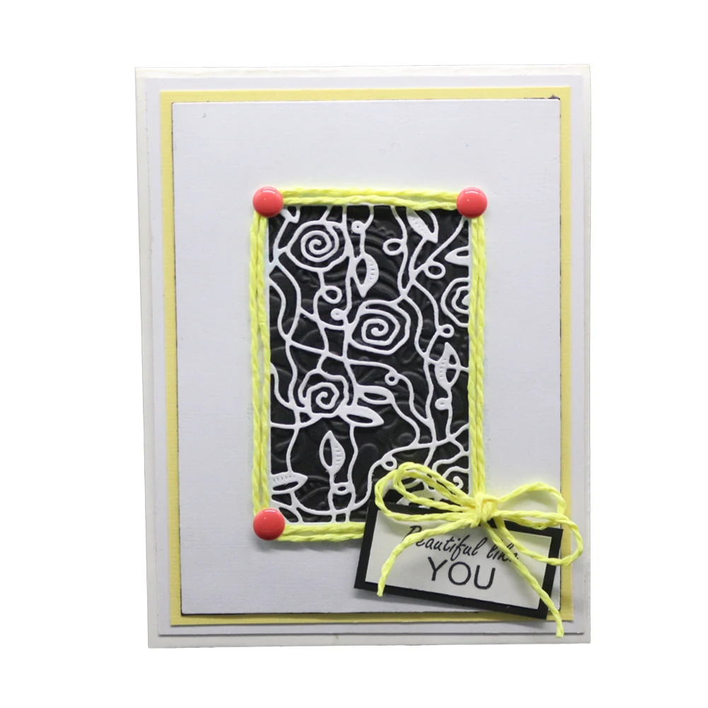 80*51 мм кружевная фоновая рамка металлические режущие штампы ручной работы Цветы