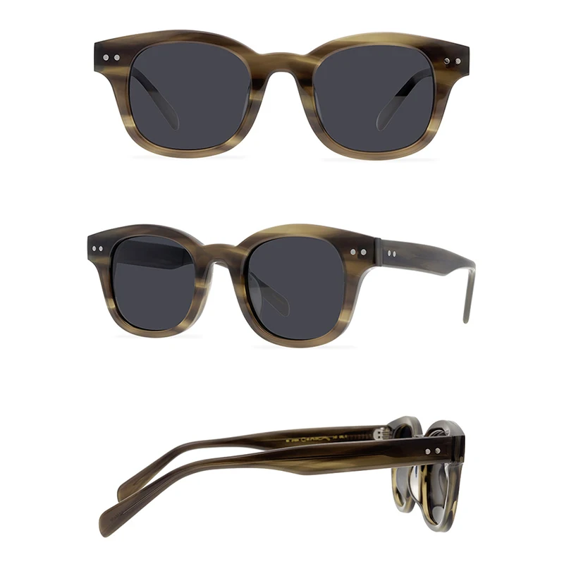 Belight Optical Vintage Retro Square Shape Fashion Design Women Men UV400 Protection Acetate Sunglasses with Case Oculos MA21004