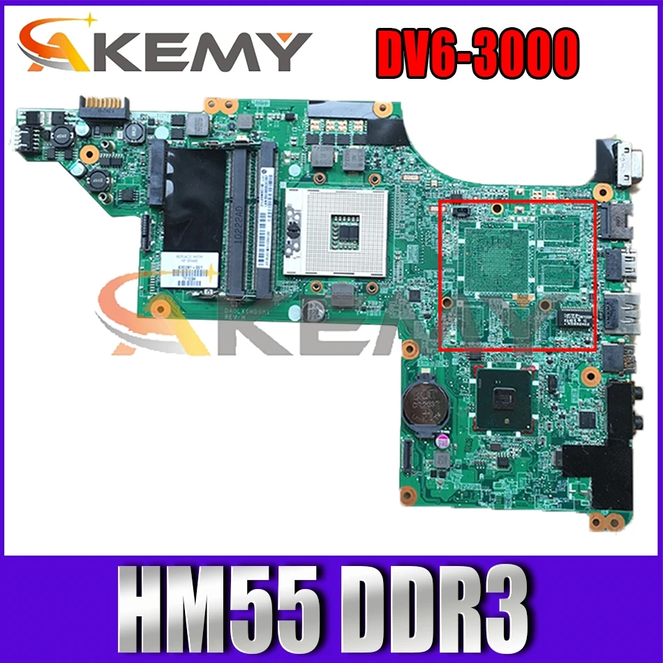 

615281-001 615281-501 для HP Pavilion DV6-3000 материнская плата для ноутбука DA0LX6MB6H1 HM55 DDR3, материнская плата ноутбука