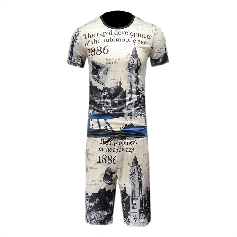 

Mens 2021 Summer Sets Tracksuit Ice Silk Breathable T-shirt Short 2 Piece Set Sweatsuit Men Casual Clothes Ropa Deportiva Mujer