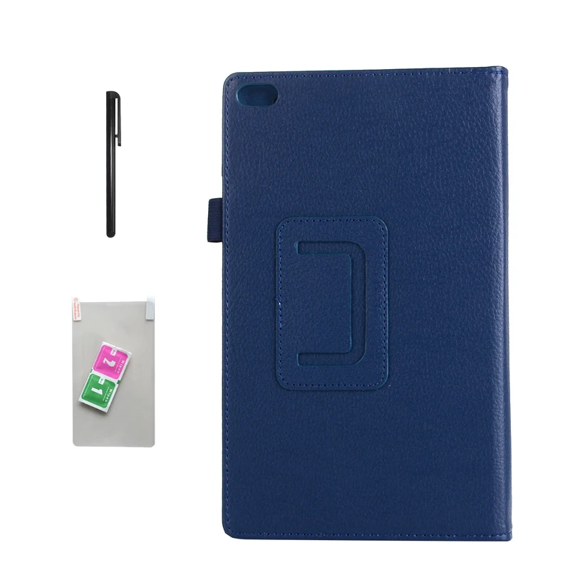 

For Lenovo Tab 4 8 TB-8504X Litchi Leather Case Flip Cover for Lenovo Tab4 8 TB-8504F TB-8504 TB-8504N 8.0 inch Tablet +Film+Pen