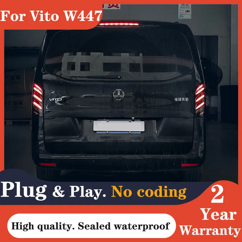 

Car Lights For Vito W447 Metris V Class 2016-2021 LED Taillights Rear Fog Lamp Dynamic Turn Signal Highlight Reversing And Brake