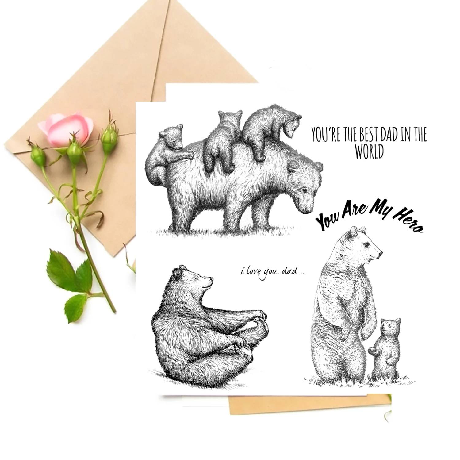 

Bear Clear Stamps For DIY Scrapbooking Card Making Stamps Fun Decoration Supplies