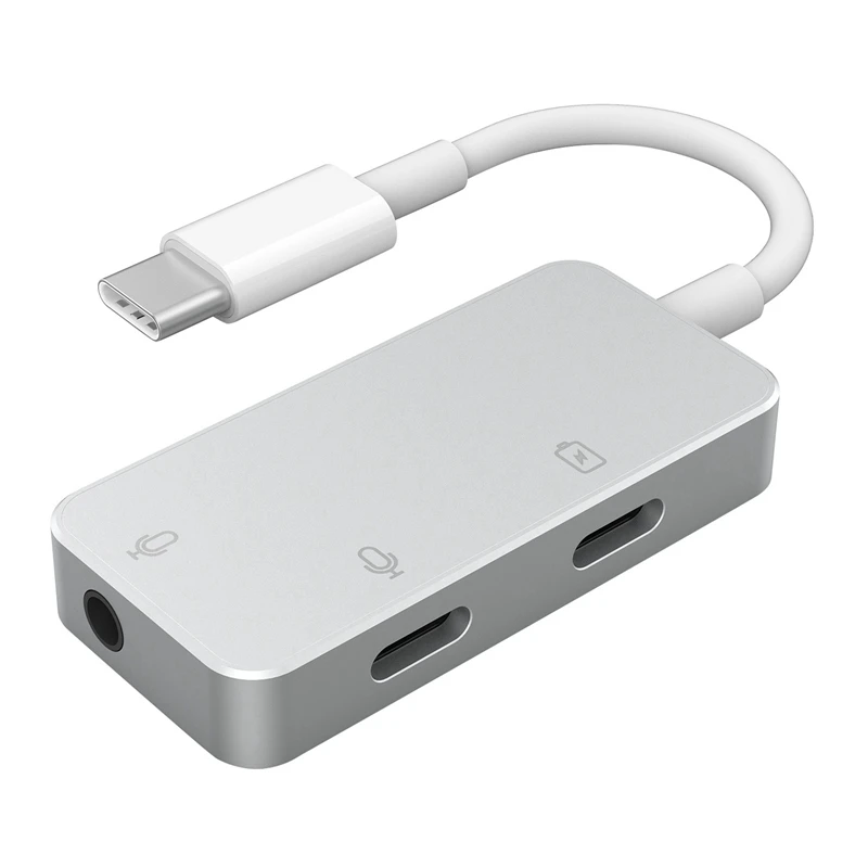 3 в 1 адаптер для наушников типа C USB разветвитель разъем AUX o зарядный