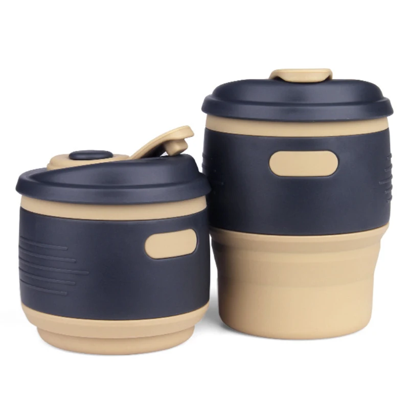 Портативная Складная Силиконовая кофейная чашка для путешествий офиса кемпинга