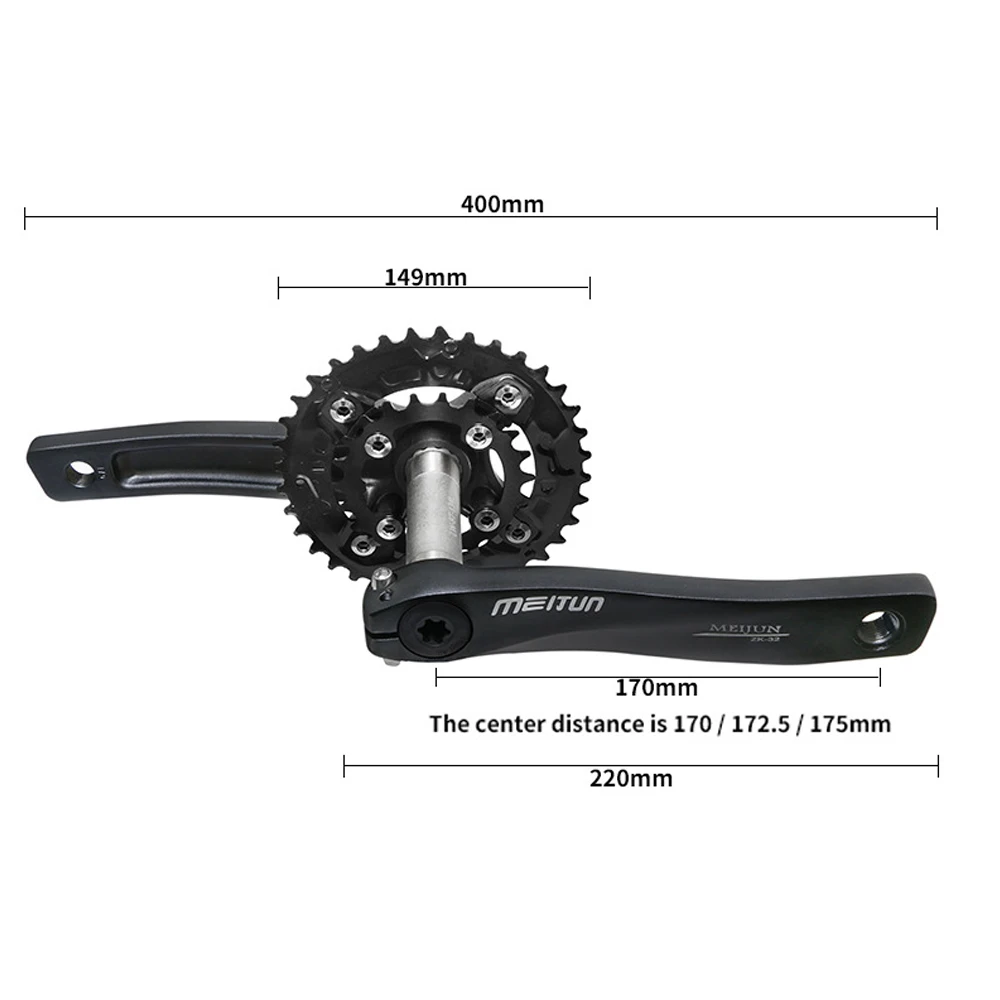 

Mountain Bike Hollow Integrated Crankset Road Bicycle 36T 22T Crank Variable Speed Chainwheel Bicycle Accessories Bike Crankset