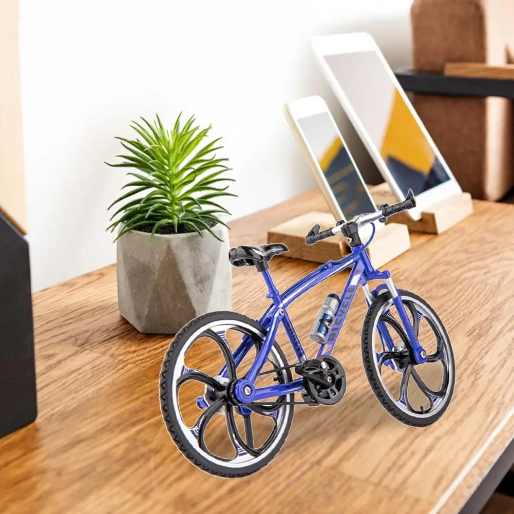 

Mini Bicycle Model Wear-resistant Foldable Alloy Bike Ornament Bicycle Simulation Decoration Collection Toys For Children