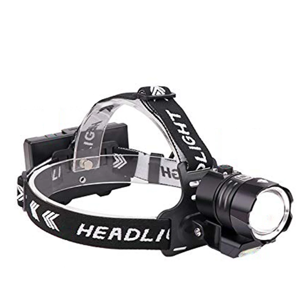 Прямая поставка перезаряжаемый светодиодный налобный фонарь с зумом для рыбалки