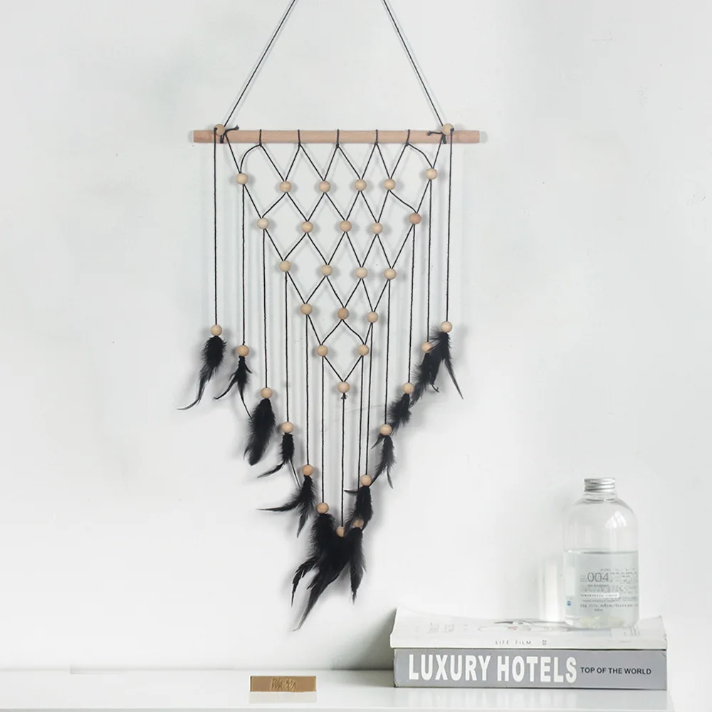 Висячий гобелен макраме настенное Искусство Ручная работа окрашенные гобелены