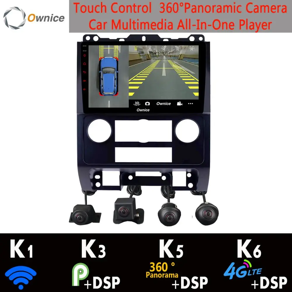 360 ° панорамный Android 9 0 4G + WiFi 4 64G SPDIF DSP CarPlay авто мультимедиа GPS радио плеер для Ford