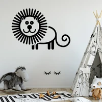 new sunflower lion wall decals home decor for living room school decoration background wall art decal