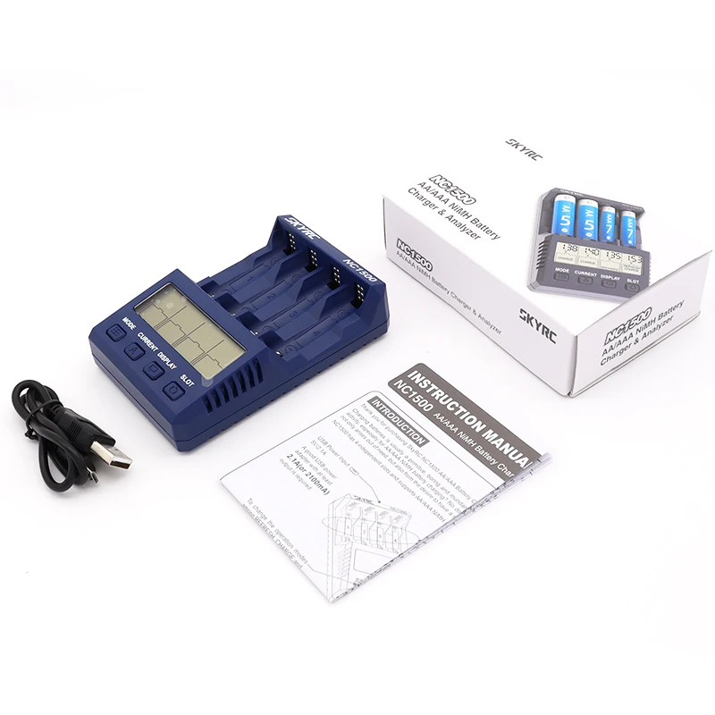 

Зарядное устройство для NiMH батарей NC1500, 5 В, 2,1 А, 4 слота