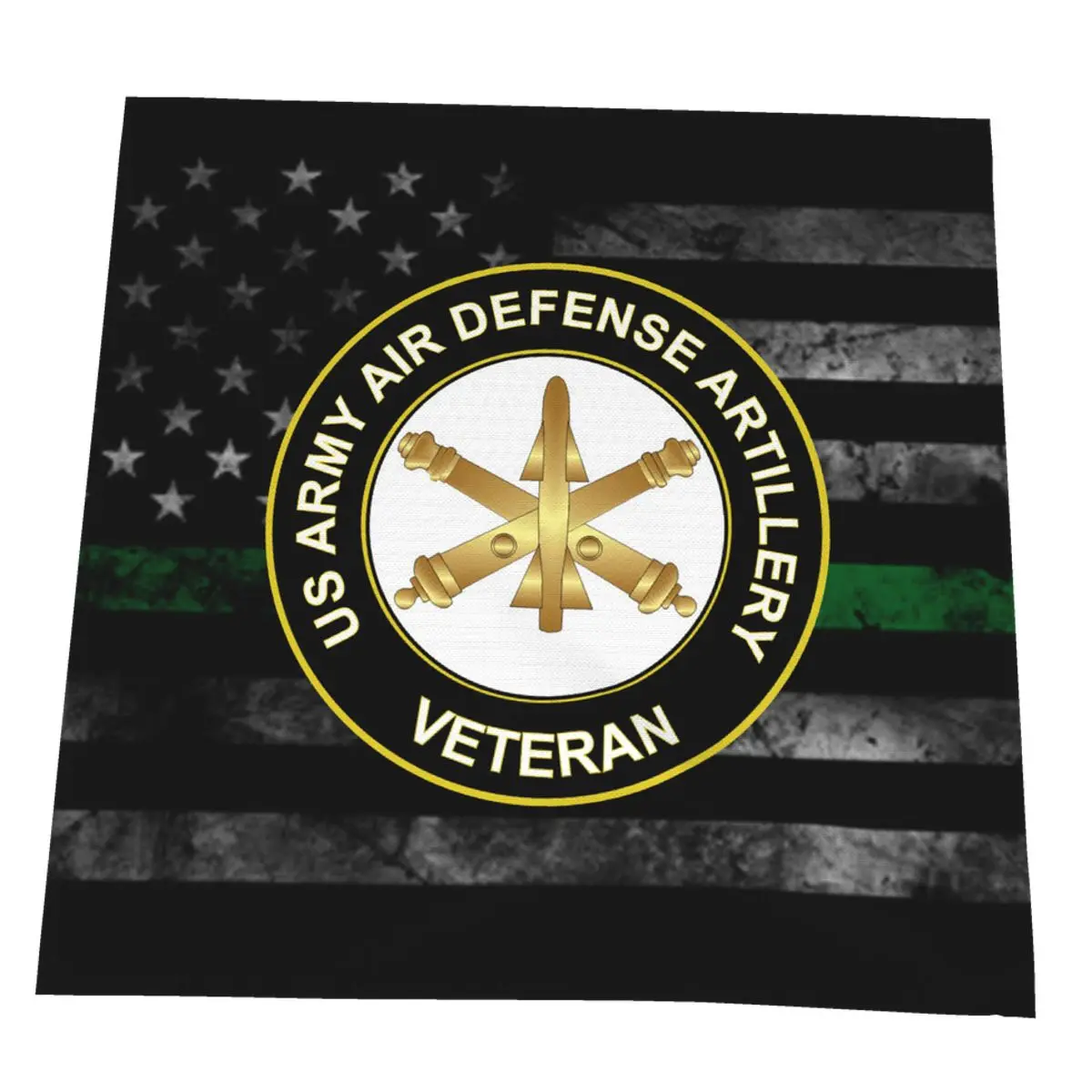 

US Army Veteran Air Defense Artillery Microfiber Absorbent Rag Cleaning Cloth Dishcloth Kitchen Napkins Linen Placemat Dining