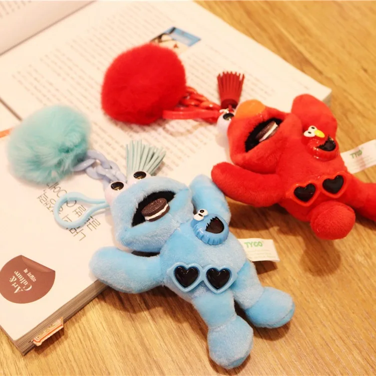 Брелок с милым мультяшным изображением Улица Сезам ELMO печенья монстра плюшевая