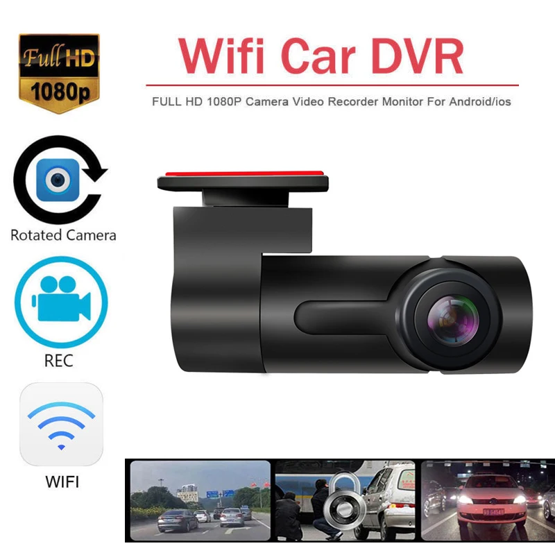 HD1080P смарт Автомобиль Wifi DVR Dash камера ночного видения видео рекордер 140 градусов