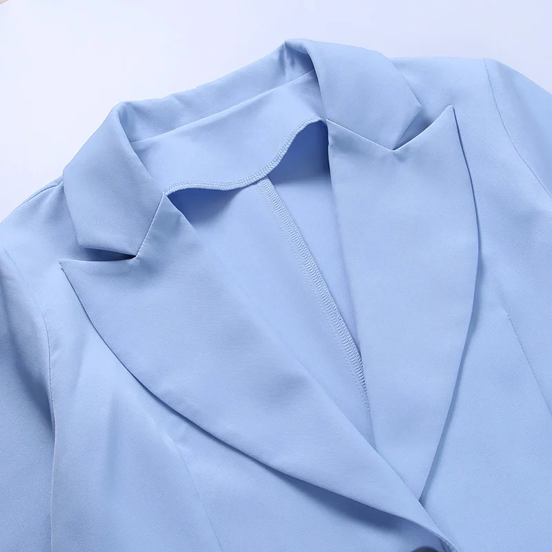 

Office Ladies Notched Collar Women Blazer Double Breasted Autumn Jacket 2020 new Casual Pockets Female Suits Coat winter clothes