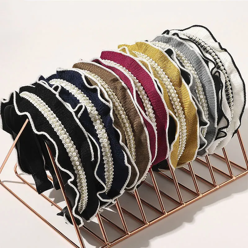 

Складки нескользящего пластика повязки на голову с широкими полями и сердечком и повязка на голову, милая повязка элегантные женские голов...