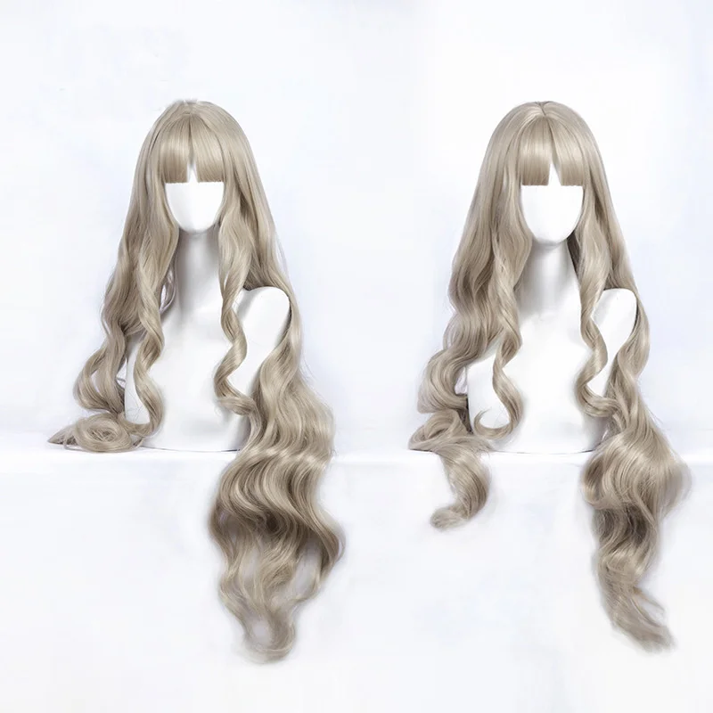 Hot! DARLING in the FRANXX Code 556 KOKORO Cosplay Wig Long Wavy Curly Synthetic Hair + Cap For Women Cospllay Wigs Swimsuit |
