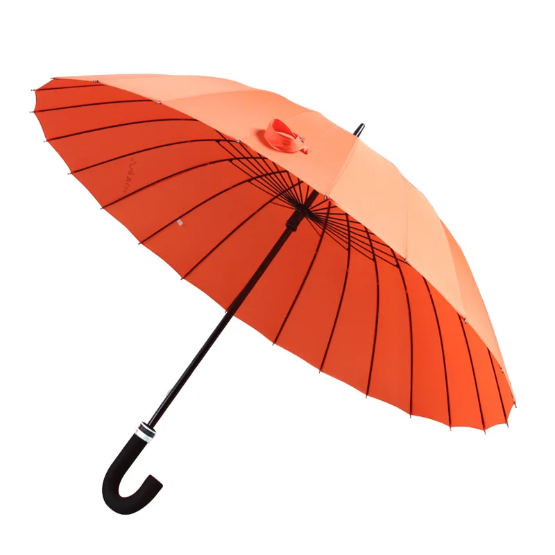 Усиленный Ветрозащитный Зонт с 24 костями зонтик ручным открыванием двойной