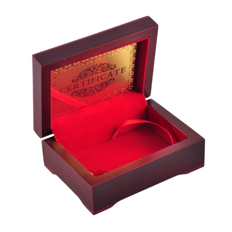 Сертификат, карта, покрытая фольгой, карта для покера, игральная карточная игра, высокое качество, спорт, досуг, 24 K, Золотая игра, карта для покера, Подарочная коробка с