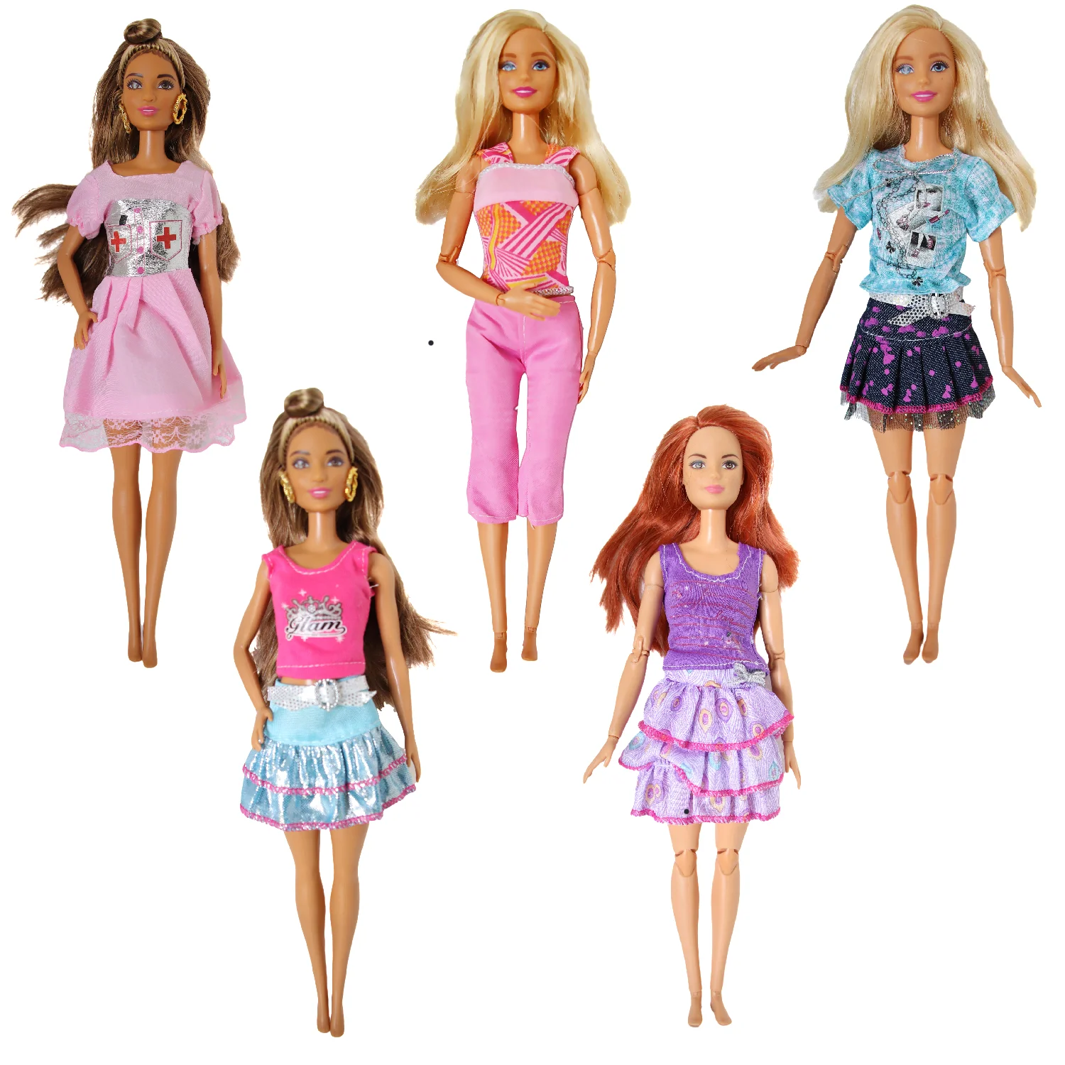 Комплект одежды для куклы Барби модное платье 30 см одежда кукол игровые