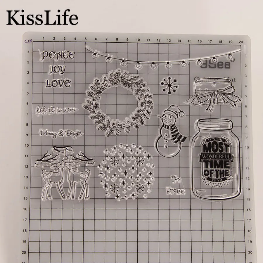 Красивый цветочный венок снеговик Бабочка бант набор штампов и для скрапбукинга