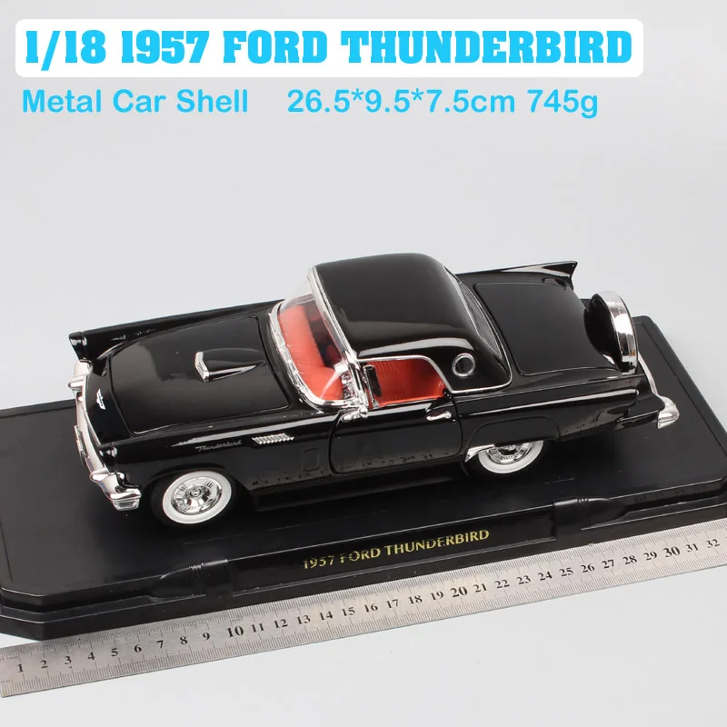 1:18 Большие весы 1957 FORD THUNDERBIRD Classic T Birds трансформер металл автомобильная модель