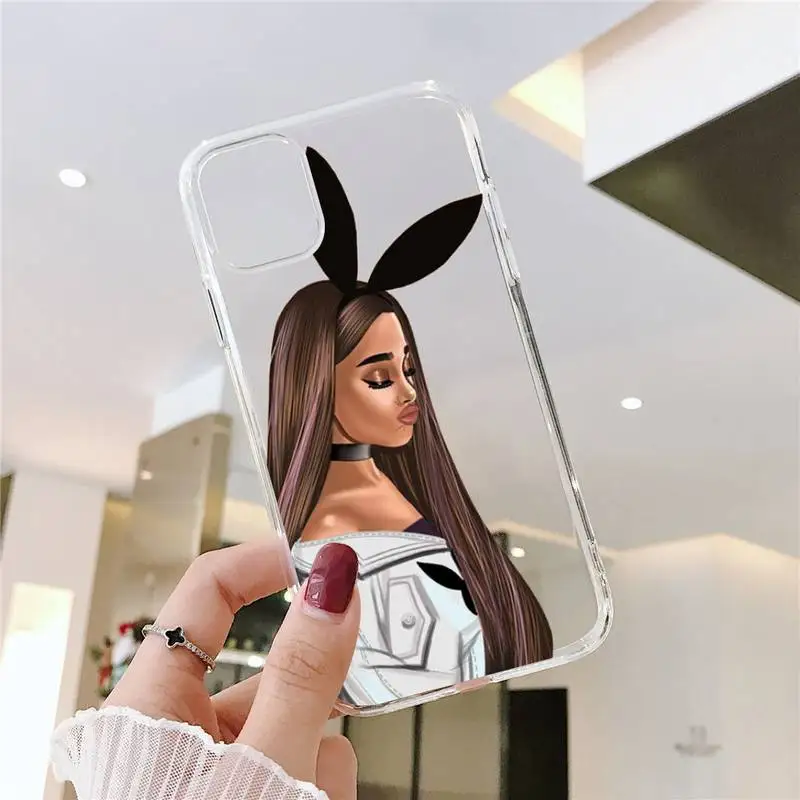 

Sexy cartoon woman girl fashion color Phone Cases Transparent for iPhone 6 7 8 11 12 s mini pro X XS XR MAX Plus SE cover funda