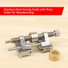 Новая направляющая для заточки бокового зажима из нержавеющей стали с фиксированным углом для долото для древесины, строгальное лезвие, плоское долото, с возможностью заточки кромок