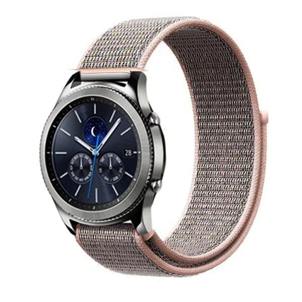 22 мм ремешок для часов samsung galaxy watch 46 мм 42 мм активный 2 нейлон huawei watch gt ремешок Amazfit bip gear S3 Frontier 44 40 - Цвет ремешка: pink sand 6