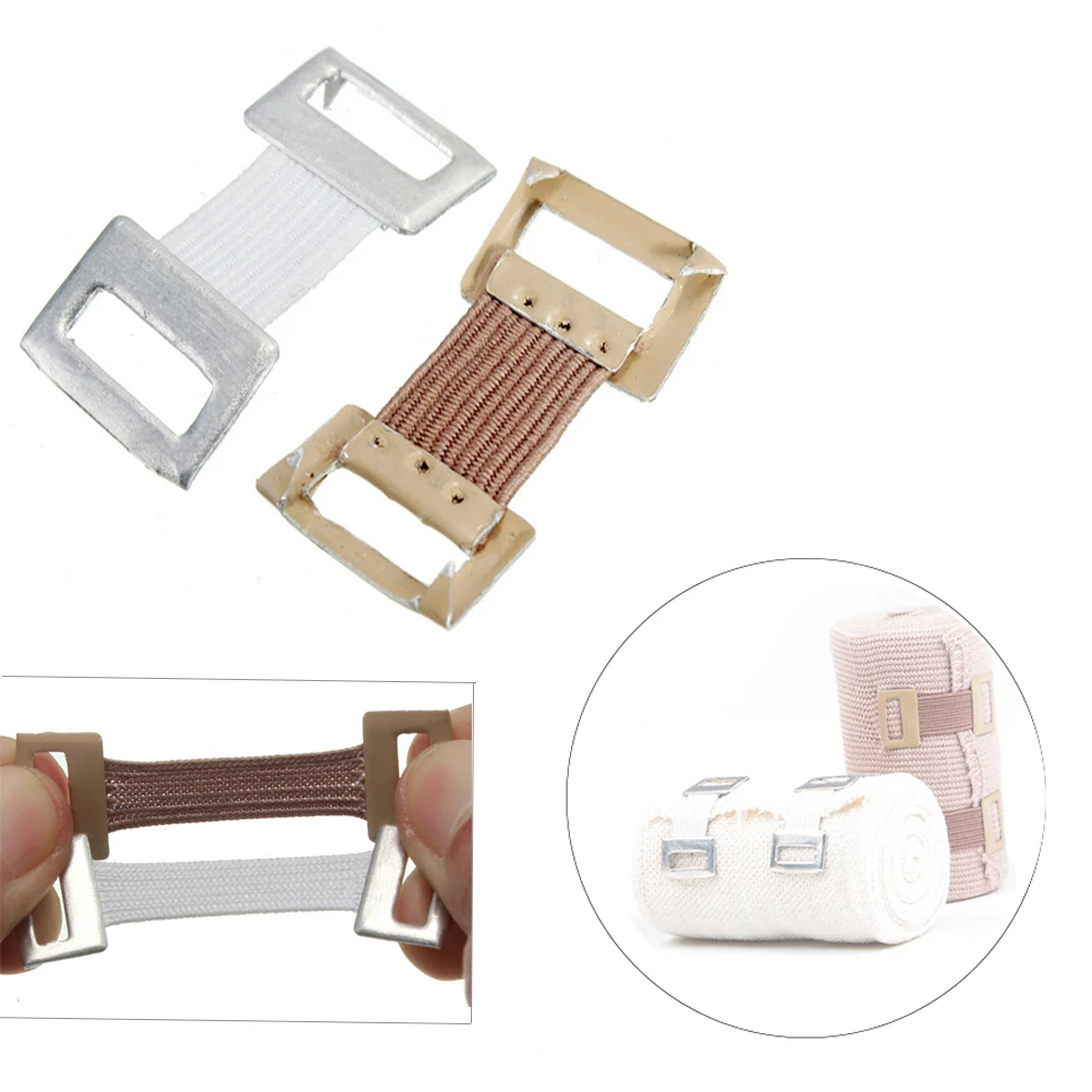 

50PCS/Lot Elastic Bandage Wrap Stretch Metal Clips Fixation Clamps Hooks Bandage Clips