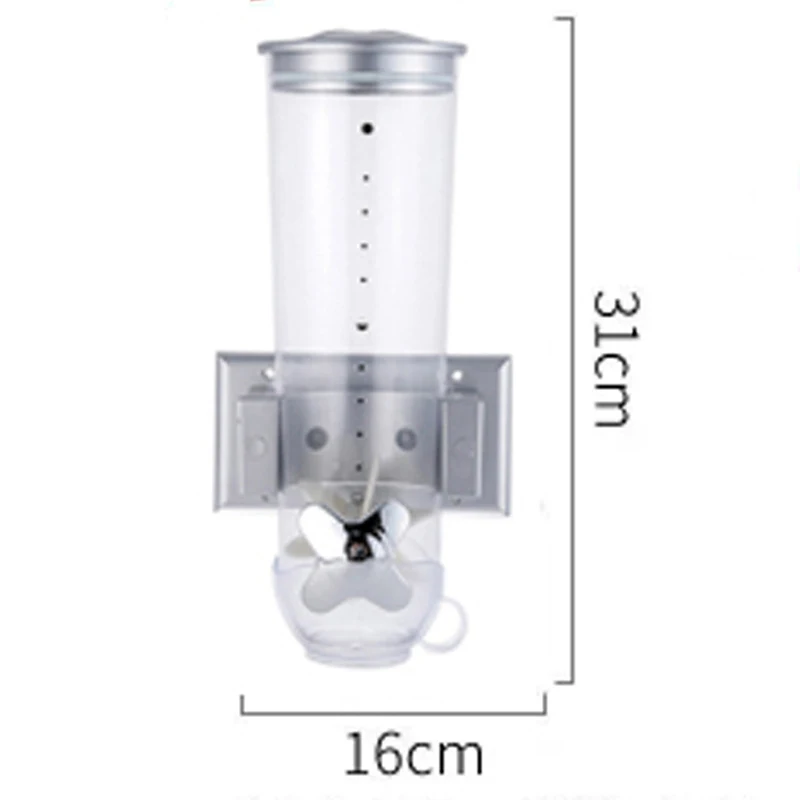 

Wall-Mounted Cereal Dispenser Bottle Tank Kitchen Storage Box Grain Dry Food Grain Cans Container Snack Sugar Nuts Candy Barrel