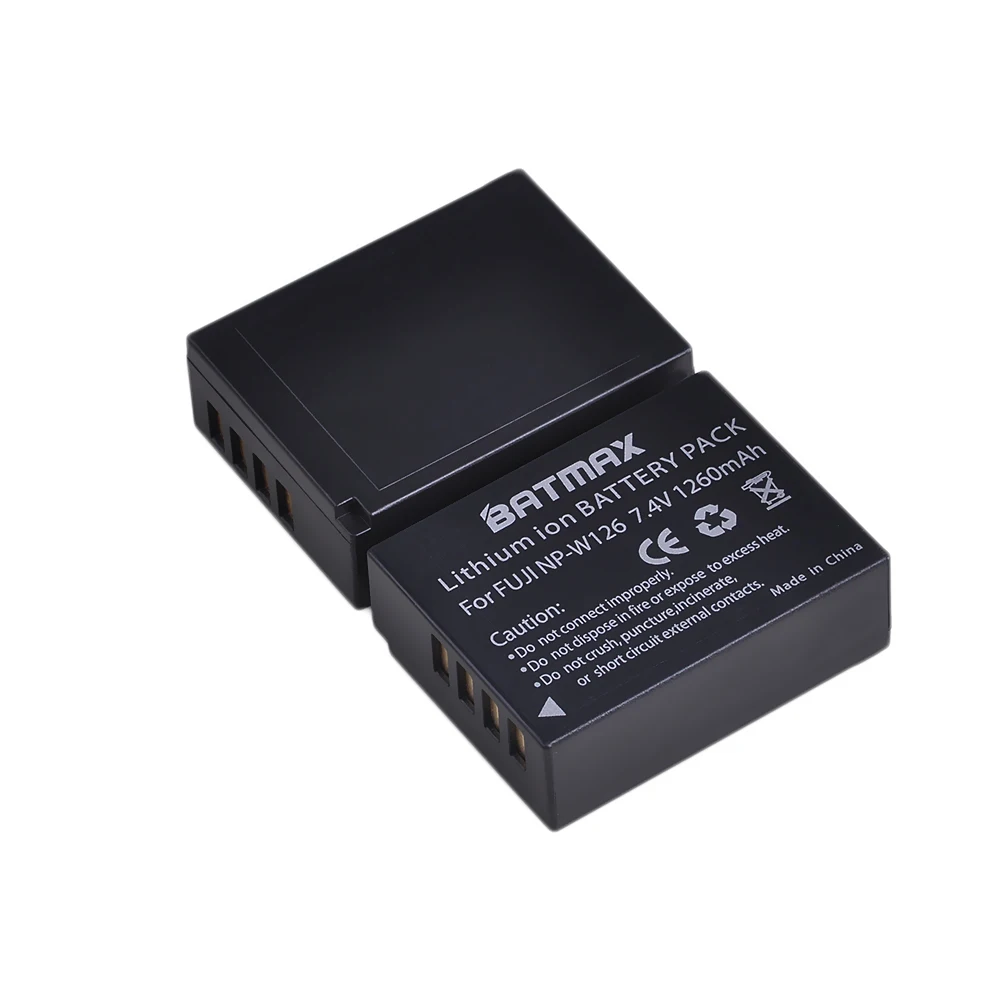 Аккумуляторная батарея Batmax 3pc NP-W126 NP W126 + двойное зарядное устройство USB для Fujifilm