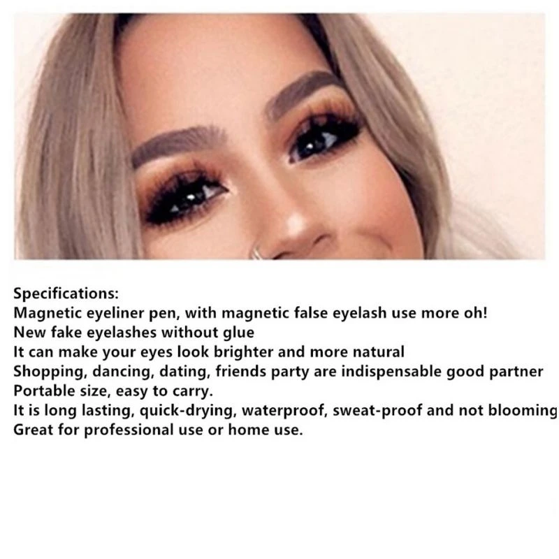 Магнитная подводка для глаз 2 пары магнитов накладные ресницы и магнитная