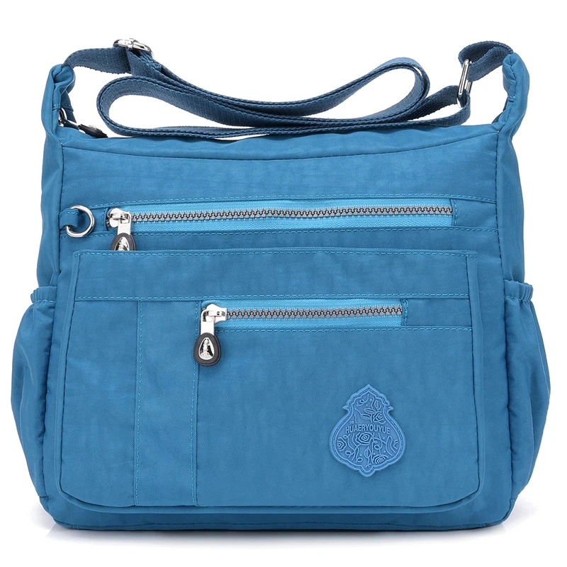 Sea blue Новые женские сумки-мессенджеры для женщин, водонепроницаемые нейлоновые сумки, женские сумки через плечо, женские сумки через плечо - Цвет: Sea blue