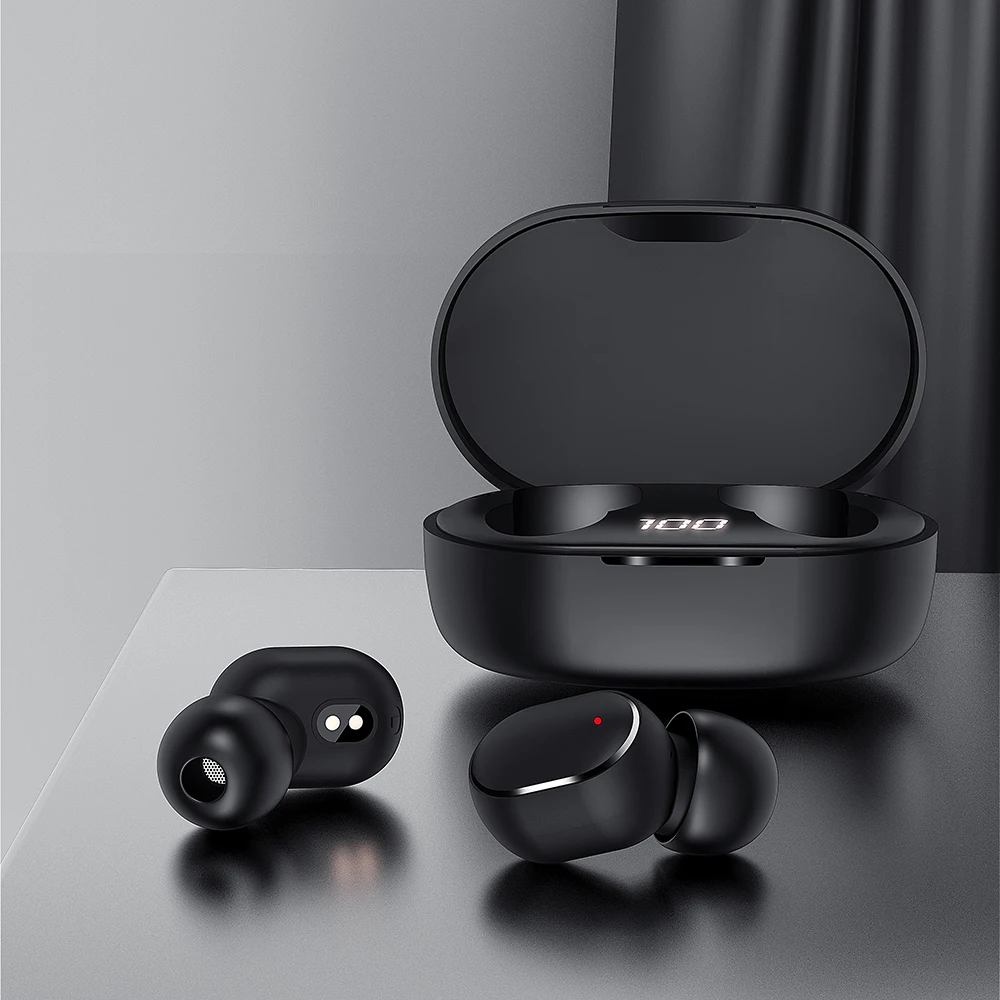 Беспроводная гарнитура kebidu Спортивная прочная для прослушивания Bluetooth TWS дисплей