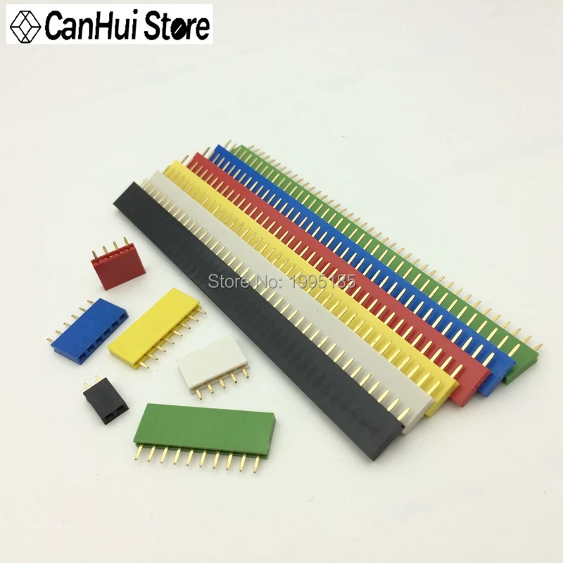 Однорядная Женская печатная плата 2 54 мм штырьковый разъем штыревой