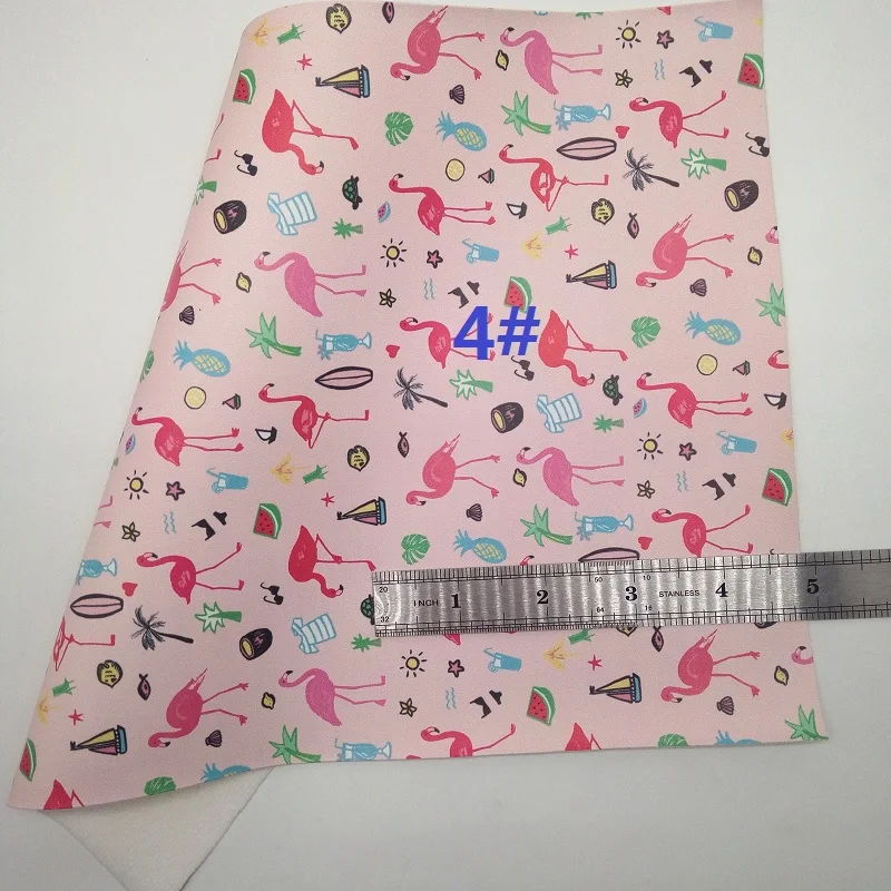 Блестящая розовая ткань радужная синтетическая кожа в полоску с рисунком