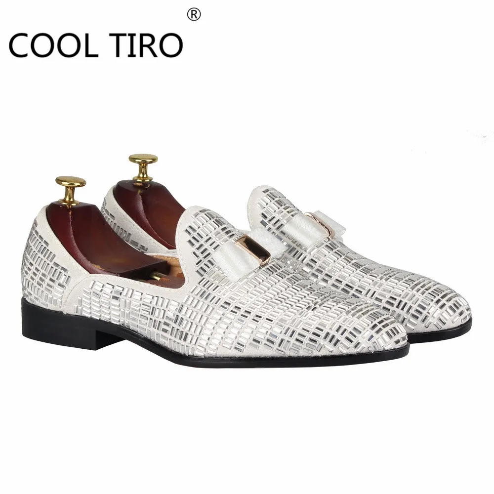 Мужские замшевые мокасины на плоской подошве белые туфли Стразы без застежки