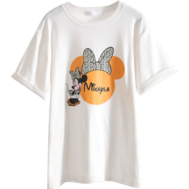 

Disney 2021 Minnie Mickey Mouse T-shirt short sleeve Harajuku loose cartoon printed T-shirt