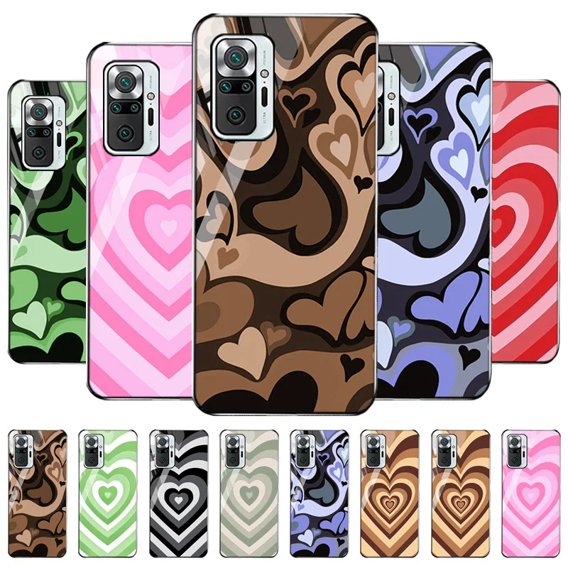 

Xiaomi Mi 11T Pro Heart Glass Phone Case For Xiaomi Redmi Note 10 Pro Case Xiao Mi 11 Lite 10T 10 T 10S Note10 11 Pro Plus Cover