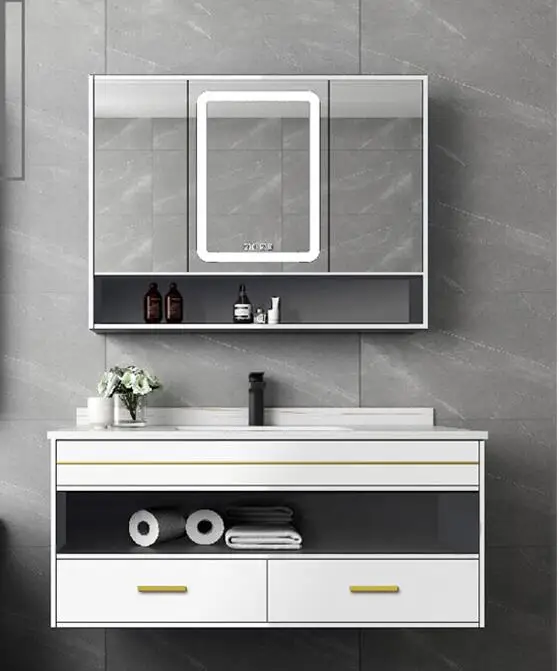 Slate Light Luxury Bathroom Cabinet Combination Modern Minimalist Washbasin Wash Basin Washbasin Wall Cabinet Bathroom Sink Cust