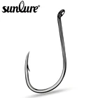 Sunlure 50 шт.кор. бронзовых морских рыболовных крючков Осьминог серии HC-72A с высоким содержанием углерода Сталь крючки морской окунь 10-20-30-40-50-60 # крючки