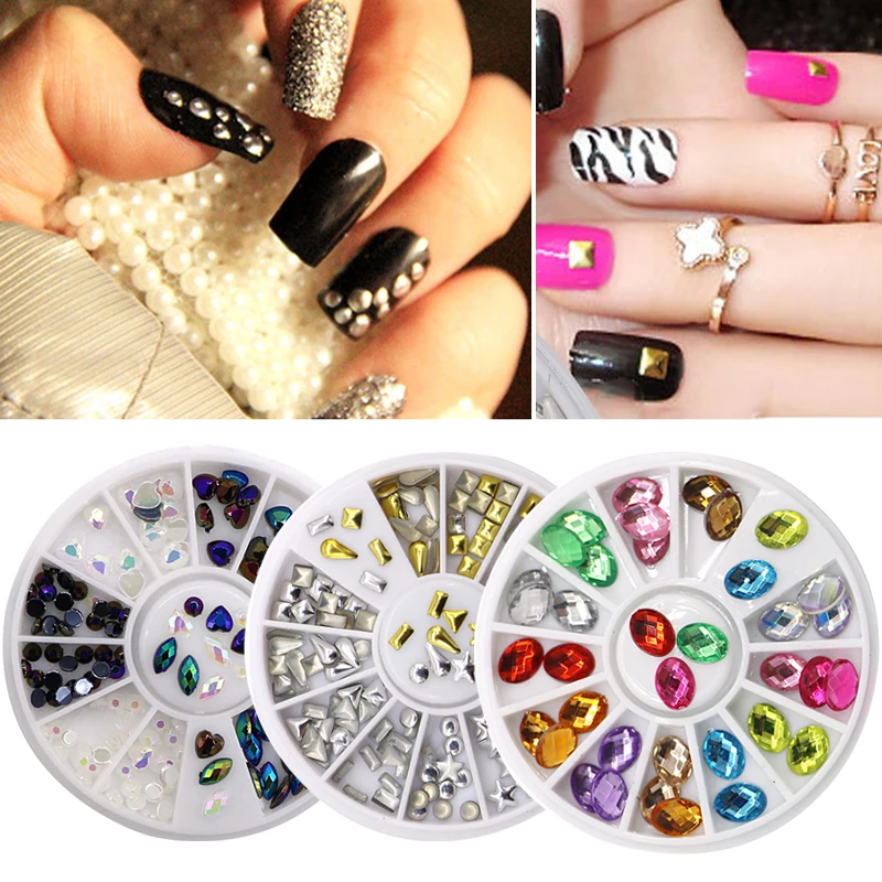 

Nail Art Fruit Slices Nail Art Rhinestones Irregular Stones DIY Glitter Nail Sequins Gems for 3D Nails Art Decorations Manicure