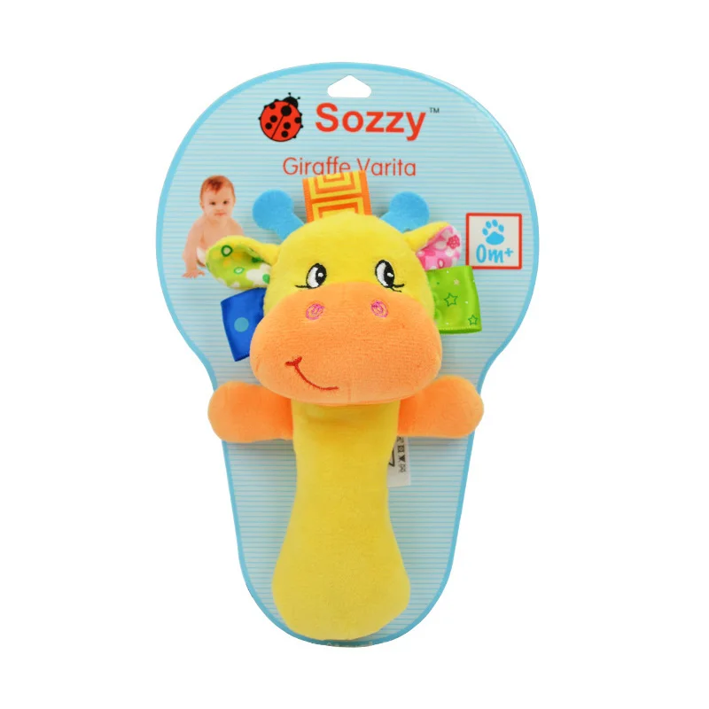 Sozzy ручные animarattle погремушки для младенцев bebe мобильные милые игрушки 9 моделей